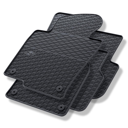 Tapis de sol en caoutchouc adapté pour Volkswagen Passat B6 (2005-2010) - tapis de voiture - noir