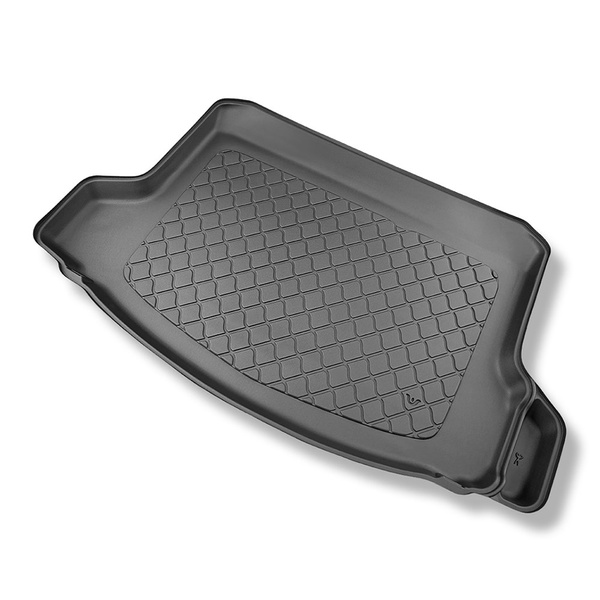 Tapis de coffre adapté pour Honda Civic XI Hybrid e:HEV Hayon (10.2022-....) - bac de coffre - protection de coffre voiture - avec / sans subwoofer; possibilité de couper l'oreille droite