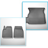 Kit tapis de coffre et tapis de voiture TPE pour: Tesla Model X SUV (01.2021-....)