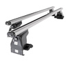 Barres de toit en aluminium adapté pour Toyota Land Cruiser 100 SUV (2002-2007) - Porte-Bagages de Voiture argent - toit normal