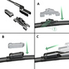 Balais d'essuie-glace de pare-brise adaptés pour Audi A4 B8, B9 Allroad, Avant, Cabriolet, Berline (11.2007-2024) - balais plat