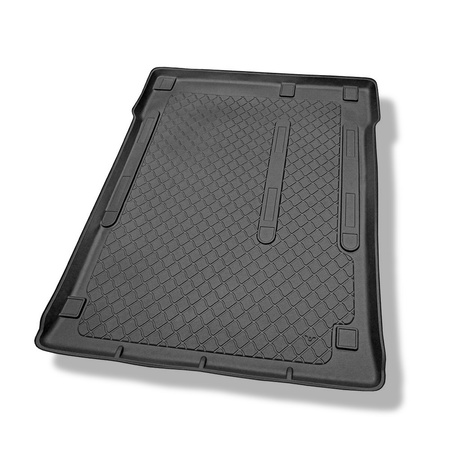 Tapis de coffre adapté pour Mercedes-Benz Vito W639 Van (08.2003-09.2014) - bac de coffre - protection de coffre voiture - pour l'espace derriere 2e rangée de sieges (3e rangée dans la voiture ou enlevée); Long Combi (empattement 3.200 mm, longueur du véh