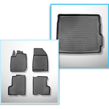 Kit tapis de coffre et tapis de voiture TPE pour: Dacia Duster II SUV (01.2018-0