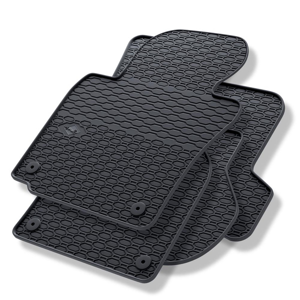Tapis de sol en caoutchouc adapté pour Volkswagen Golf VI (2008-2016) - tapis de voiture - noir