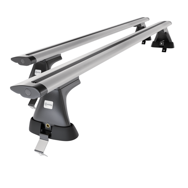 Barres de toit en aluminium adapté pour Ford Focus mk III Berline (2011-2018) - Porte-Bagages de Voiture argent - toit normal