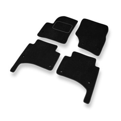 Tapis de Sol Velours adapté pour Volkswagen Touareg I SUV (2002-2010) - Premium tapis de voiture - noir