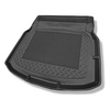 Tapis de coffre adapté pour Mercedes-Benz Classe C W204 Berline (04.2007-02.2014) - bac de coffre - protection de coffre voiture - sièges arrière rabattables ; sans cavité gauche