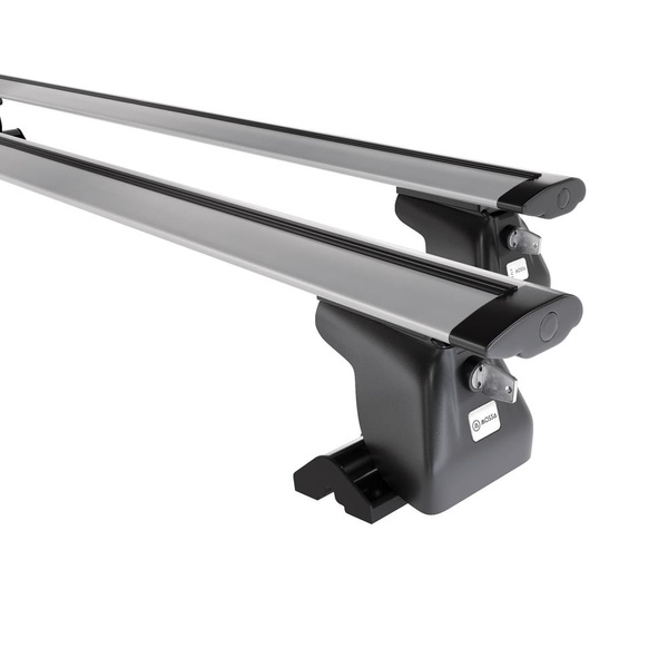 Barres de toit en aluminium adapté pour Fiat Ulysse mk II Monospace (2003-2010) - Porte-Bagages de Voiture argent - profil T