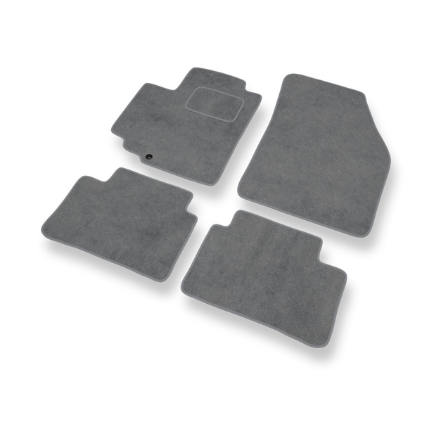 Tapis de Sol Velours adapté pour Nissan Pixo Hayon (2008-2013) - Premium tapis de voiture - gris