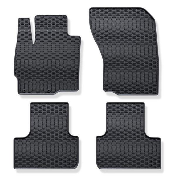 Tapis de sol en caoutchouc adapté pour Mitsubishi ASX SUV (2010-2021) - tapis de voiture - noir - 4 pcs.