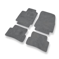 Tapis de Sol Velours adapté pour Renault Thalia II Berline (2008-2012) - Premium tapis de voiture - gris