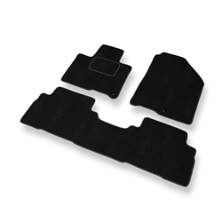 Tapis de Sol Velours adapté pour Kia Sorento III SUV (2014-2020) - Premium tapis de voiture - noir