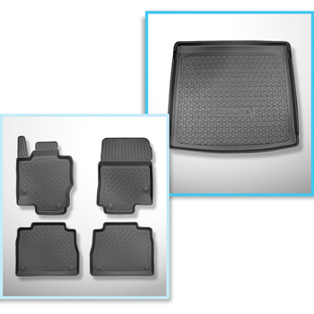 Kit tapis de coffre et tapis de voiture TPE pour: Mercedes-Benz GLE V167 SUV (11