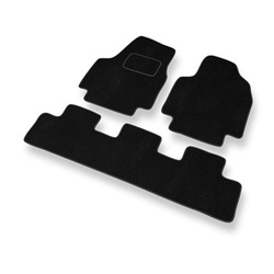 Tapis de Sol Velours adapté pour Fiat Scudo I Break (1995-2007) - Premium tapis de voiture - noir