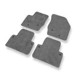Tapis de Sol Velours adapté pour Volvo XC90 Q5 SUV (2002-2014) - Premium tapis de voiture - gris