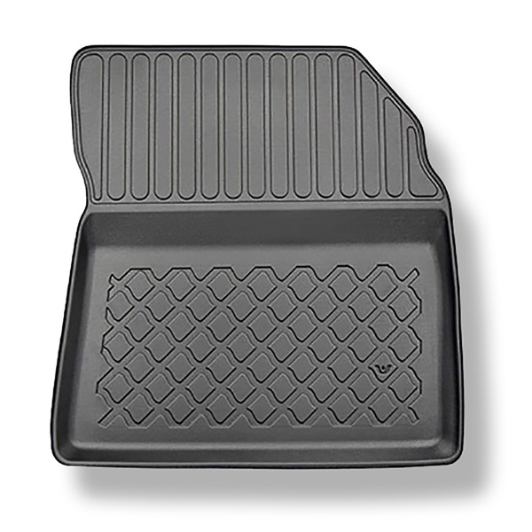 Tapis de sol en TPE adapté pour Citroen e-Berlingo III Van (09.2021-....) - 5 ou 7 sièges; sans la troisième rangée de sièges; version courte et longue; avec sièges réglables et non réglables dans la première rangée - tapis de voiture - noir