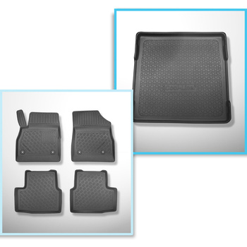 Kit tapis de coffre et tapis de voiture TPE pour: Opel Astra K Sports Tourer (04