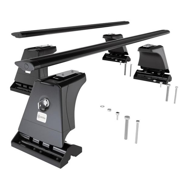 Barres de toit en Aluminium adapté pour Renault Master Van (2010-2021) - Porte-Bagages de Voiture noir - points de montage - (suivant le modèle de voiture ils peuvent se situer à différents endroits)