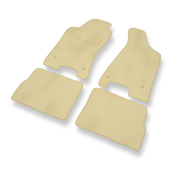 Tapis de Sol Velours adapté pour Audi 80 IV B4 Avant, Coupé, Cabriolet, Berline (1991-1996) - Premium tapis de voiture - beige