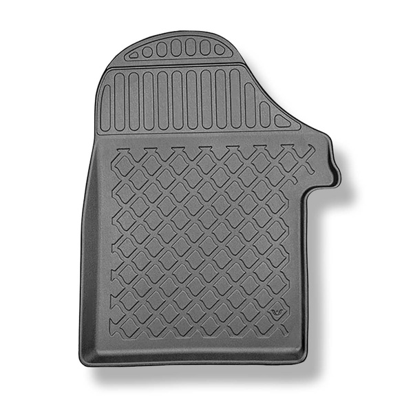 Kit tapis de coffre et tapis de voiture TPE pour: Mercedes-Benz Classe V W447 Van (06.2014-....) - version longue (entraxe 3.200 mm; longueur 5.008 mm); pour la 3ème rangée de sièges; sans séparation de l'espace bagage; version compacte, longue et extra l