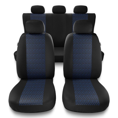 Housses de siège adaptées pour Peugeot 407 (2004-2011) - housse siege voiture universelles - couverture siege - PF-BL