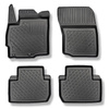 Tapis de sol en TPE adapté pour Mitsubishi Outlander III SUV (09.2012-10.2021) - non pour version hybride; sans la troisième rangée de sièges - tapis de voiture - noir