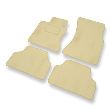 Tapis de Sol Velours adapté pour BMW 5 M5 IV E60 (2005-2010) - Premium tapis de voiture - beige