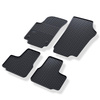 Tapis de sol en caoutchouc adapté pour Volkswagen up! Hayon (2011-2023) - tapis de voiture - noir - 4 pcs.
