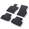 Tapis de sol en caoutchouc adapté pour Audi A3 8Y (2020-....) - tapis de voiture - noir