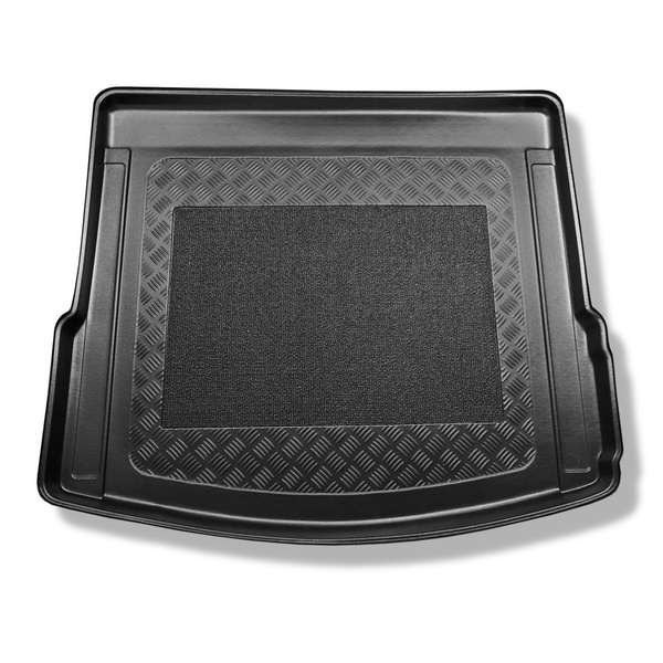 Tapis de coffre adapté pour Porsche Macan SUV (03.2014-06.2024) - bac de coffre - protection de coffre voiture - aussi pour les modèles avec des rails de fixation