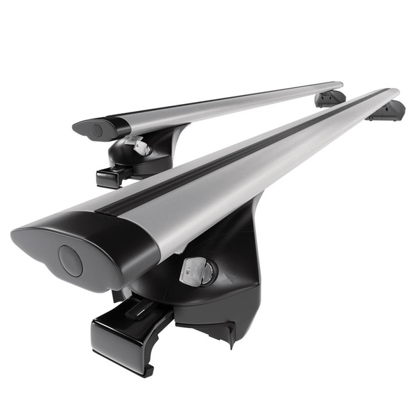 Barres de toit en aluminium adapté pour Mazda CX-8 SUV (2017-....) - Porte-Bagages de Voiture argent - rails intégrés