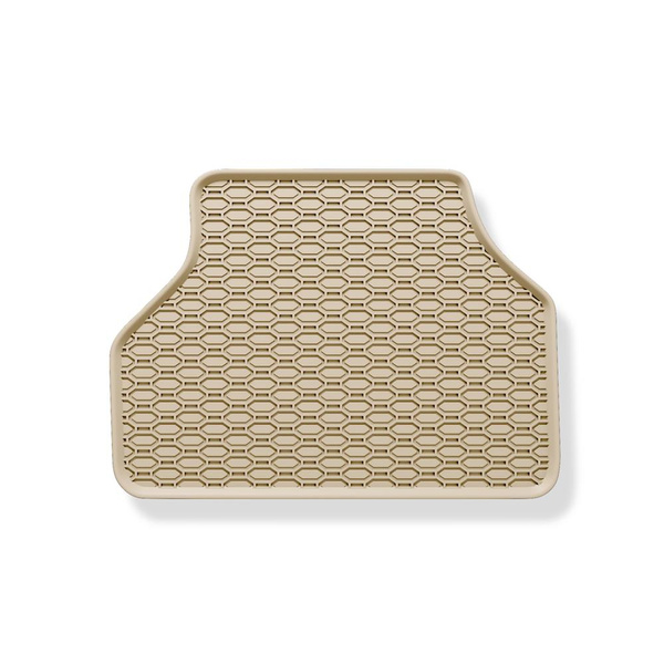 Tapis de sol en caoutchouc adapté pour BMW 5 E60, E61 Berline, Touring (2003-2010) - tapis de voiture - beige - 4 pcs.