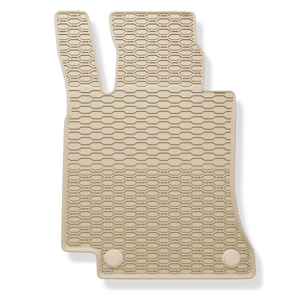 Tapis de sol en caoutchouc adapté pour Mercedes-Benz Classe C W205 Break, Berline (2013-2021) - tapis de voiture - beige - 4 pcs.