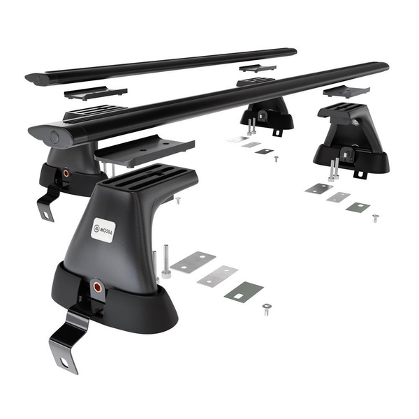 Barres de toit en aluminium adapté pour Skoda Rapid Spaceback Hayon (2014-2019) - Porte-Bagages de Voiture noir - toit normal