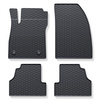 Tapis de sol en caoutchouc adapté pour Opel Mokka A SUV (2012-2019) - tapis de voiture - noir - 4 pcs.