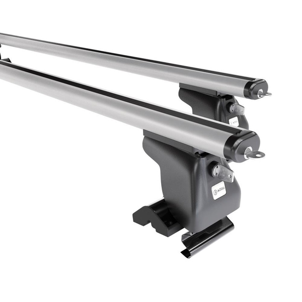 Barres de toit en aluminium adapté pour Nissan Terrano R20 mk II SUV (2003-2006) - Porte-Bagages de Voiture argent - toit normal