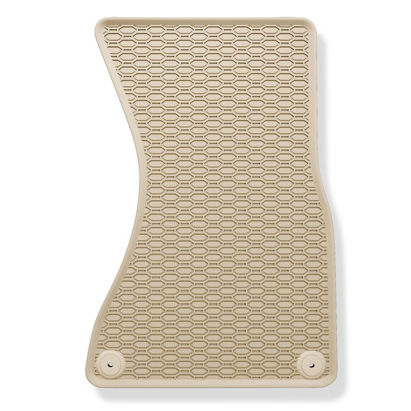 Tapis de sol en caoutchouc adapté pour Audi A6 C7 Avant, Berline (2011-2018) - tapis de voiture - beige - 4 pcs.