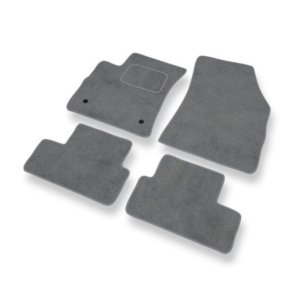 Tapis de Sol Velours adapté pour Renault Megane IV GrandCoupé, Estate, Hayon (2016-....) - Premium tapis de voiture - gris