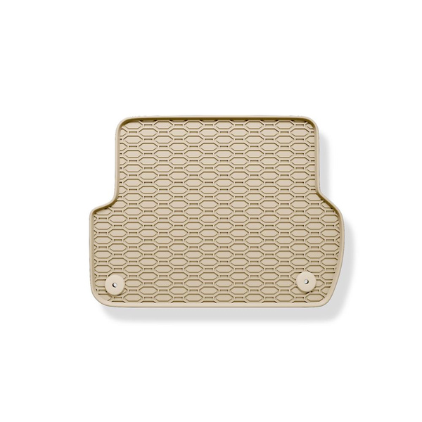 Tapis de sol en caoutchouc adapté pour Seat Exeo Berline, Sportstourer (2008-2013) - tapis de voiture - beige - 4 pcs.