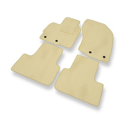 Tapis de Sol Velours adapté pour Citroen C4 Aircross SUV (2012-2017) - Premium tapis de voiture - beige