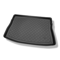 Tapis de coffre adapté pour Volkswagen Golf VII Hayon (10.2012-12.2019) - bac de coffre - protection de coffre voiture - coffre supérieur avec roue de secours à usage temporaire / kit de réparation ; roue de secours taille normale