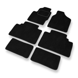 Tapis de Sol Velours adapté pour Seat Alhambra I Van (1996-2000) - Premium tapis de voiture - noir