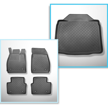 Kit tapis de coffre et tapis de voiture TPE pour: Opel Insignia A Liftback (2008