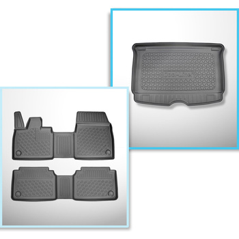 Kit tapis de coffre et tapis de voiture TPE pour: BMW i3 Hayon (11.2013-07.2022)