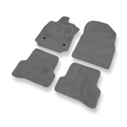 Tapis de Sol Velours adapté pour Renault Clio IV Estate, Hayon (2012-2019) - Premium tapis de voiture - gris