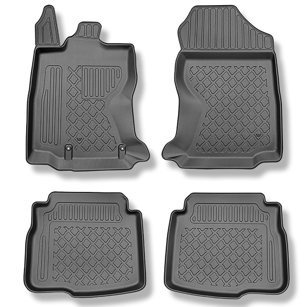 Tapis de sol en TPE adapté pour Subaru Outback VI (BT) Break (05.2021-....) - tapis de voiture - noir