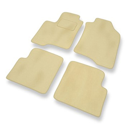Tapis de Sol Velours adapté pour Fiat Panda III Hayon, Van (2012-....) - Premium tapis de voiture - beige