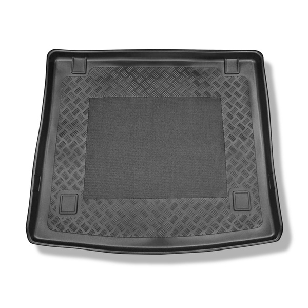 Tapis de coffre adapté pour Fiat Doblo II Break (2010-06.2022) - bac de coffre - protection de coffre voiture - 5 places (pour les modèles sans possibilité d’installer le plancher double du coffre)