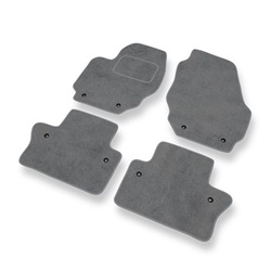 Tapis de Sol Velours adapté pour Volvo S60 II Berline (2010-2018) - Premium tapis de voiture - gris