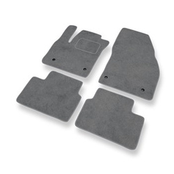 Tapis de Sol Velours adapté pour Opel Meriva B Monospace (2010-2017) - Premium tapis de voiture - gris